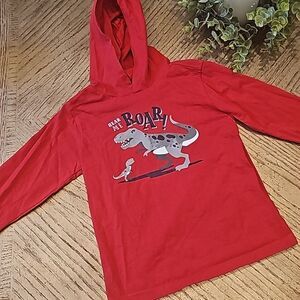 Hooded Dinosaur shirt size 6 long sleeve